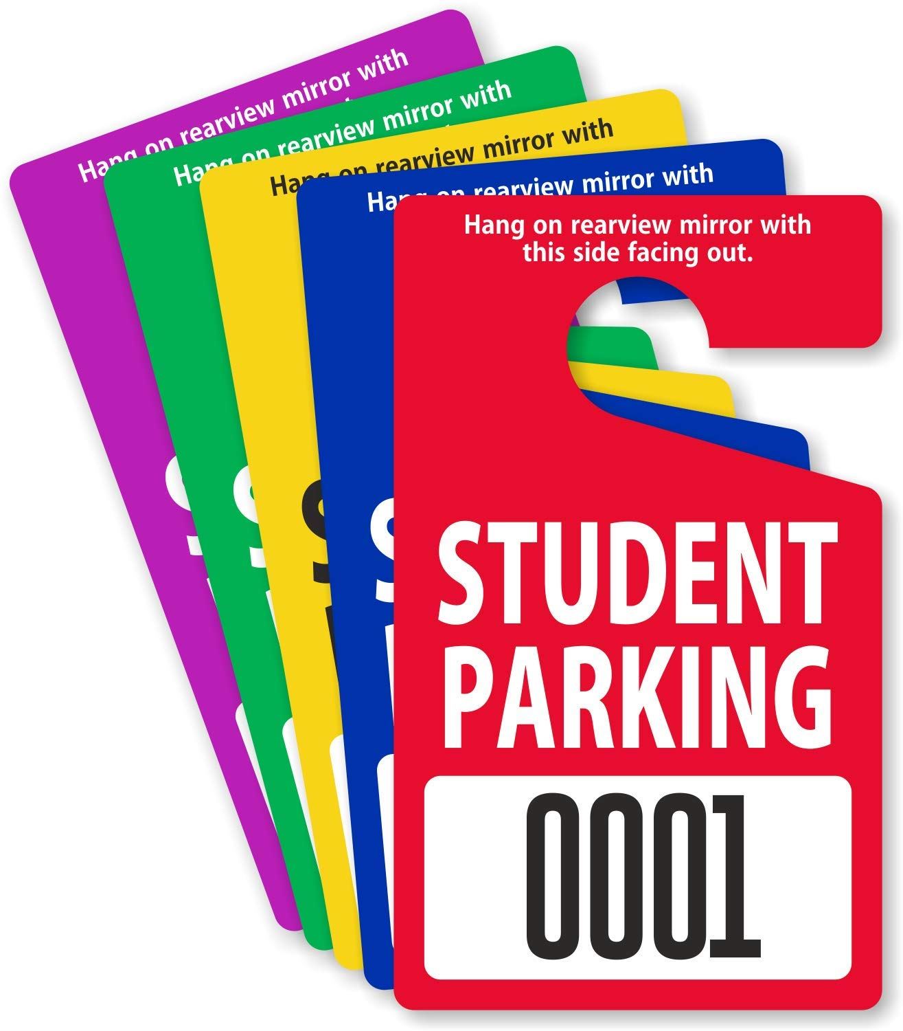  Student Parking Hangtag 